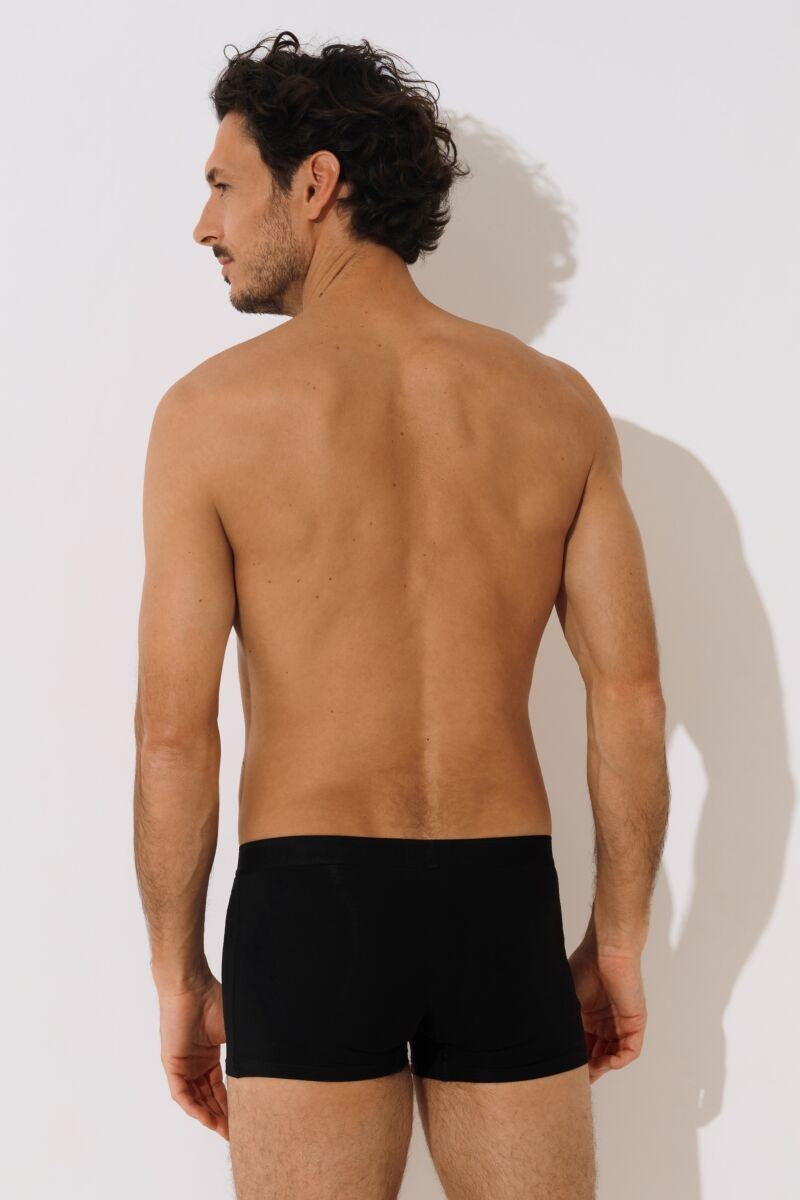 Комплект от 2 бр. мъжки памучни боксерки в черно Lisca Hermes Men 032035-02