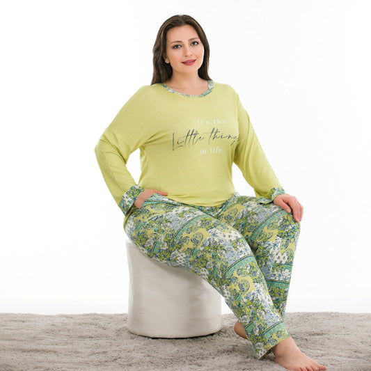 Дамска макси пижама с дълъг ръкав LY-11362