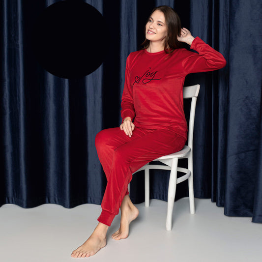 Плюшено домашно облекло с дълъг ръкав LY-28005