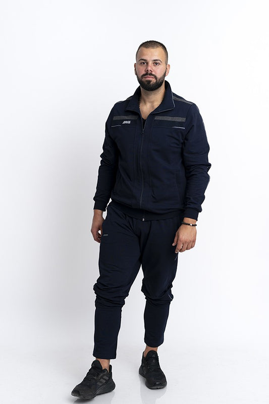 Мъжки тъмно син памучен спортен екип Марти