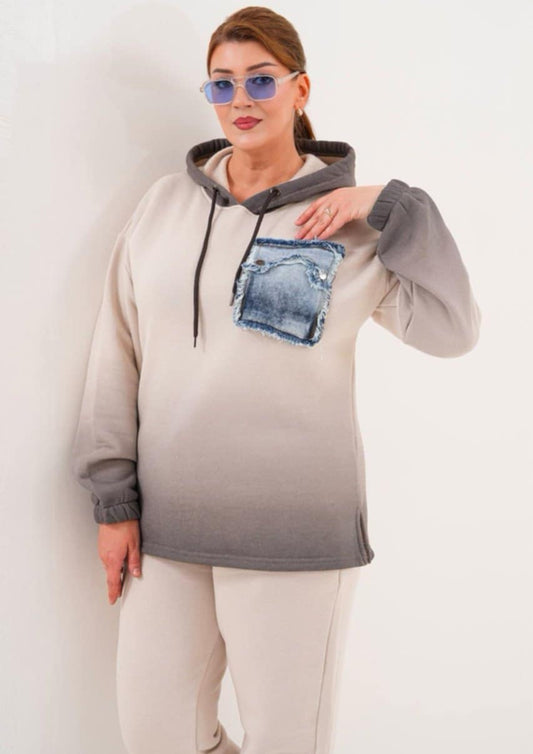 Ватиран комплект от суитшърт с панталони Маша