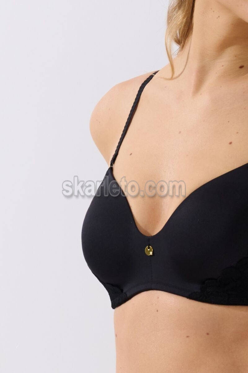 Мек сутиен с оформени чашки без банели в черно Lisca Fashion Ocean 020387-02