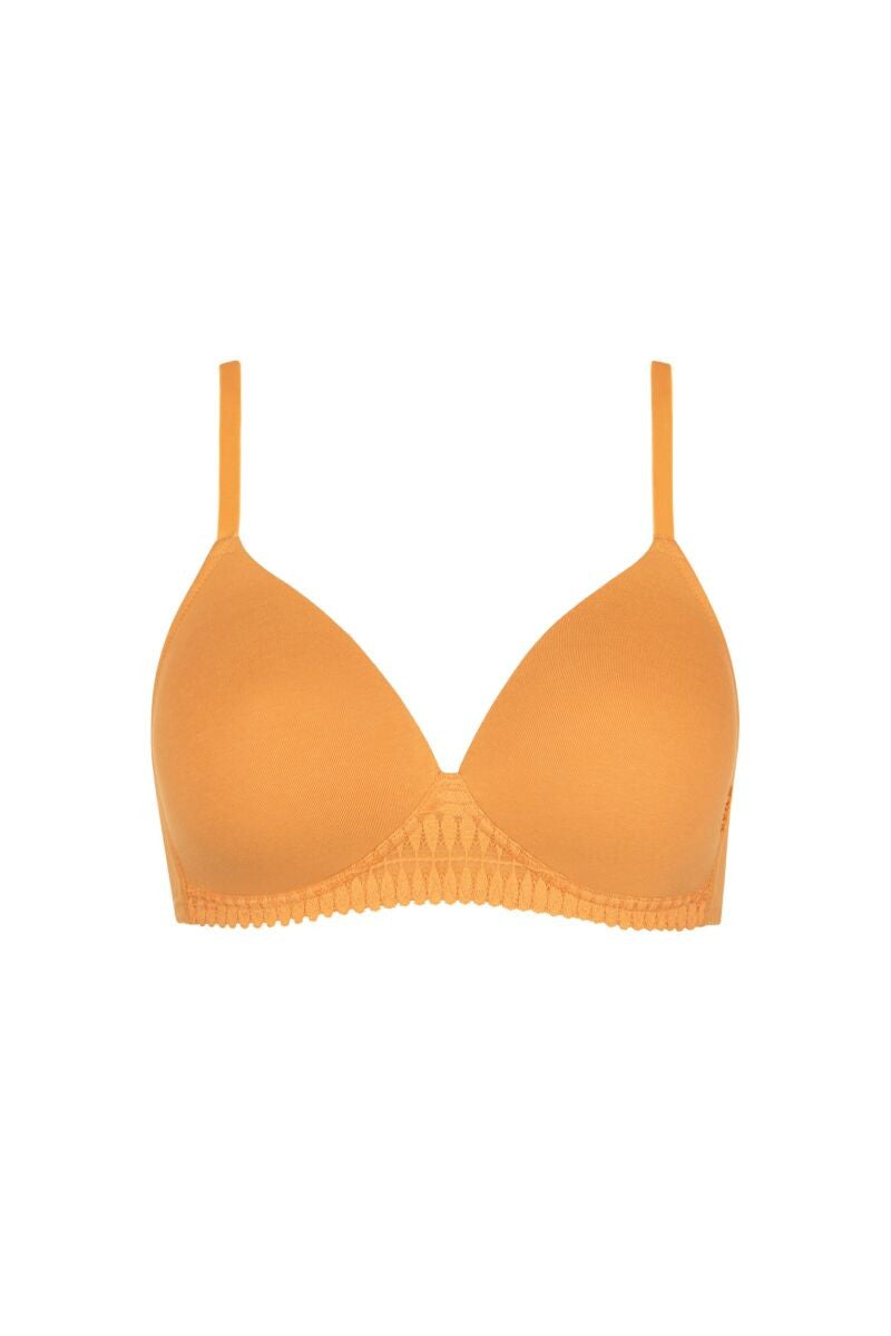 Памучен сутиен с оформени чашки без банели в оранжево Lisca Fashion Ophelia 020383-HY