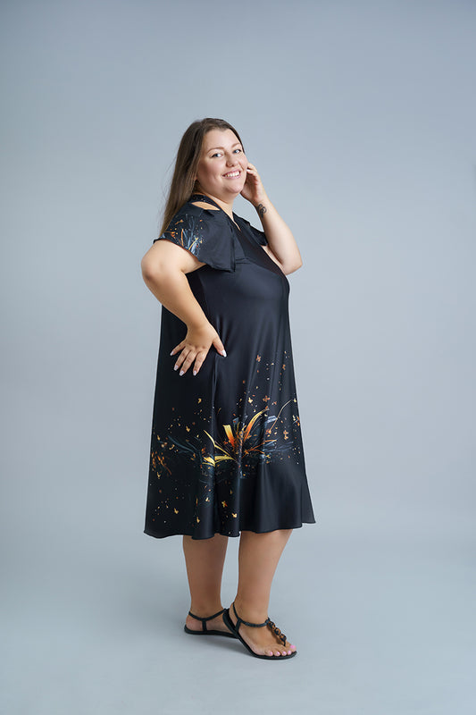 Лятна рокля с къс ръкав Сибила