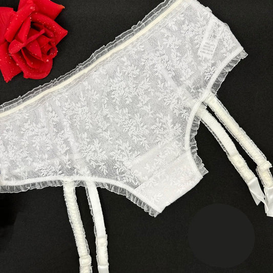 Дантелени бикини с подвижни жартиери Y-450