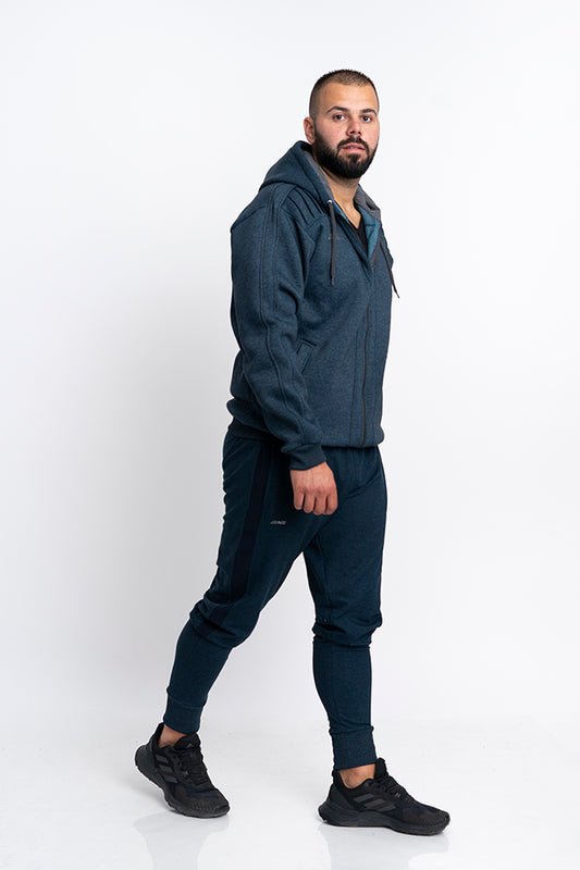Мъжки ватиран комплект в петролен цвят Йордан