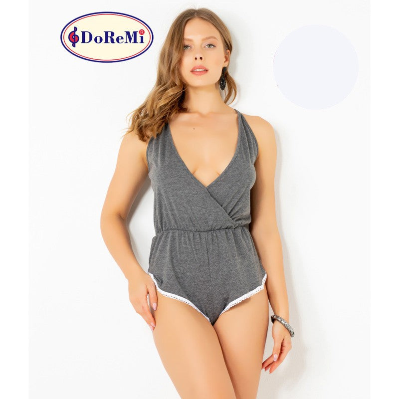 Къс памучен гащеризон с кръстосани презрамки ME-0073