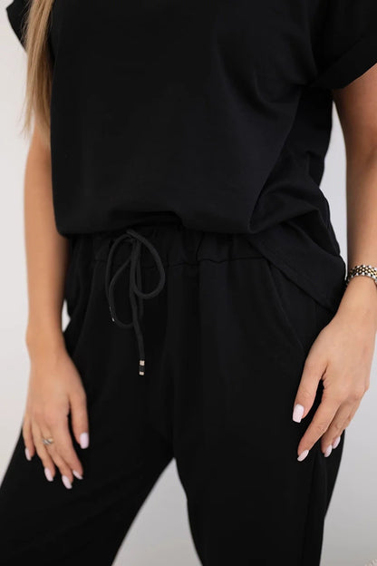 Памучен комплект от блуза с панталон ART0084