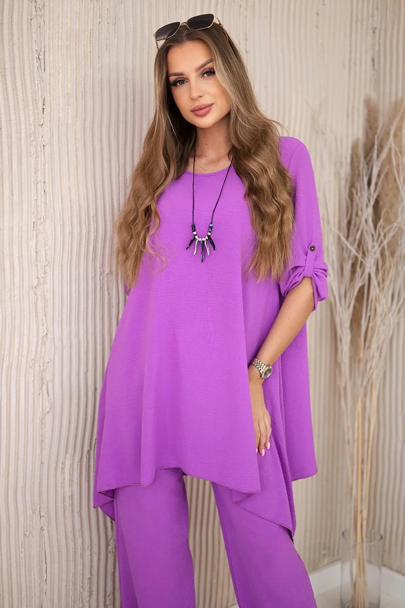 Комплект от блуза с панталон и висулка 1025A