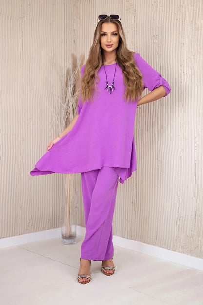 Комплект от блуза с панталон и висулка 1025A