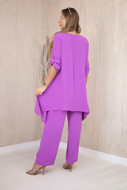 Комплект от блуза с панталон и висулка 1025A