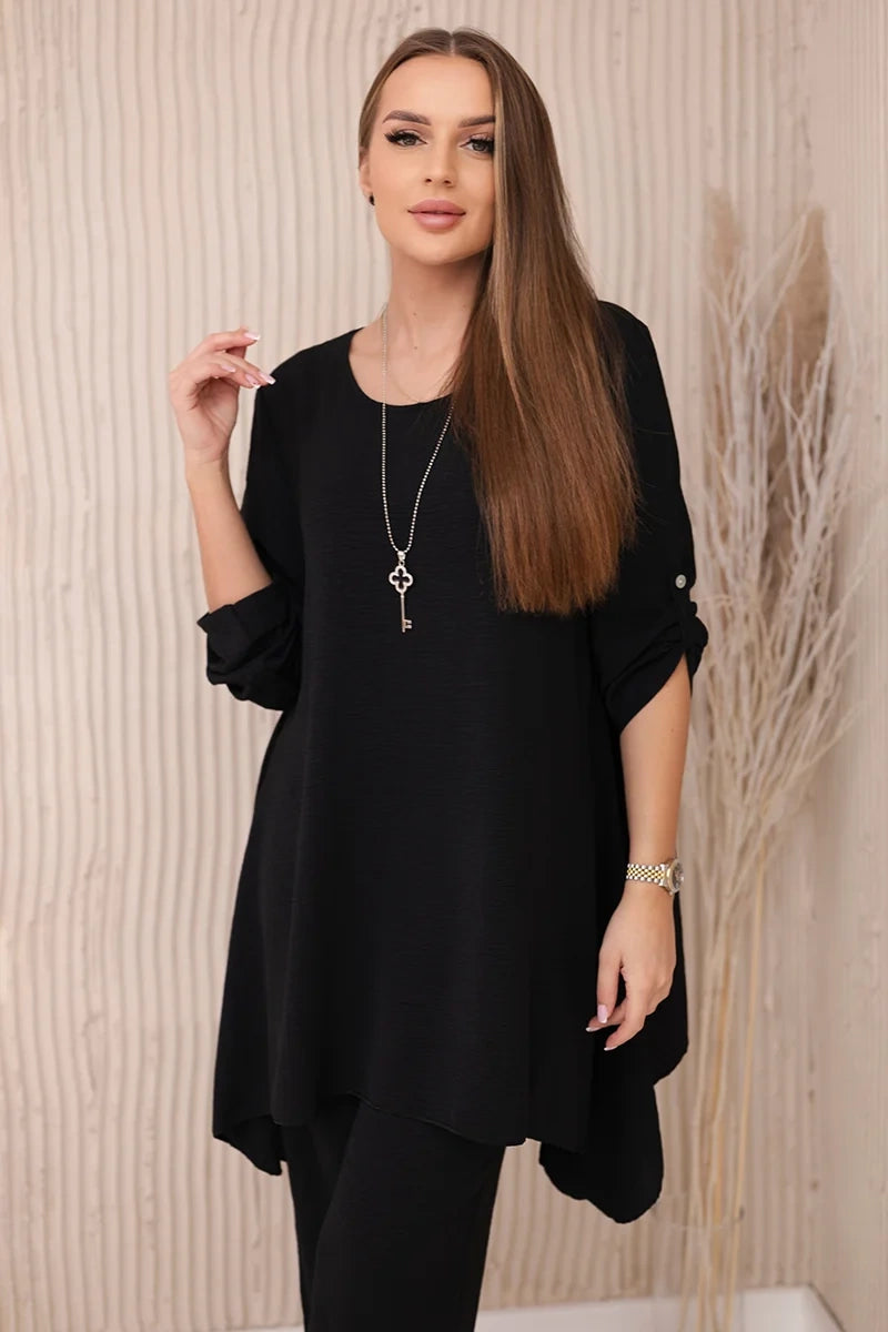 Комплект от блуза с панталон и висулка 1025A