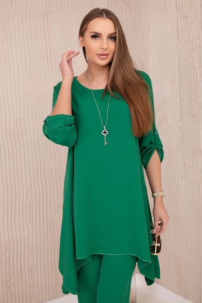 Комплект от блуза с панталон и висулка 1025A