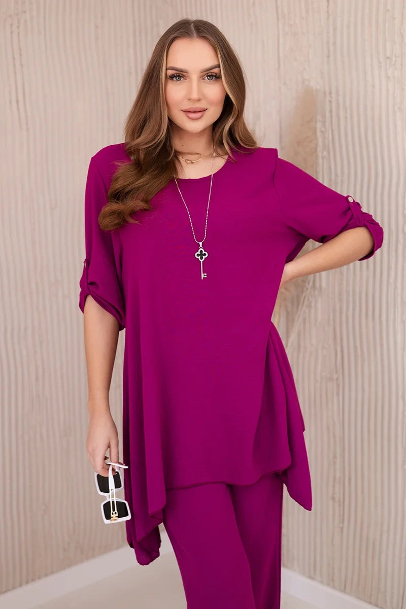 Комплект от блуза с панталон и висулка 1025A