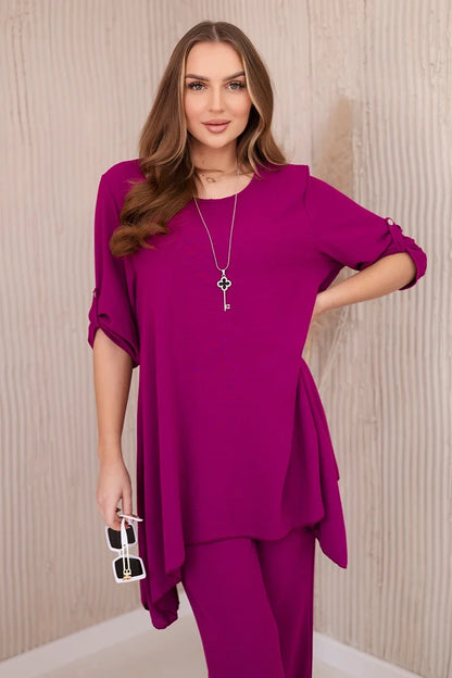 Комплект от блуза с панталон и висулка 1025A