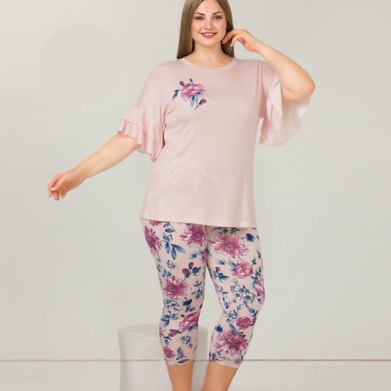 Дамска пижама от туника с клин LY-10657