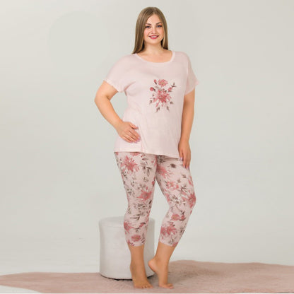 Дамска пижама от туника с клин LY-10661