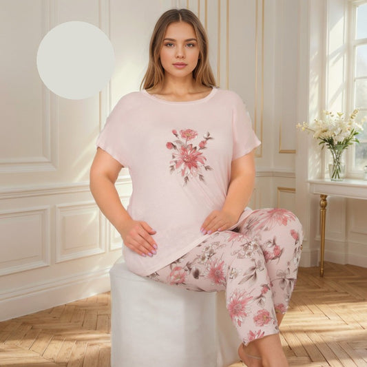 Дамска пижама от туника с клин LY-10661