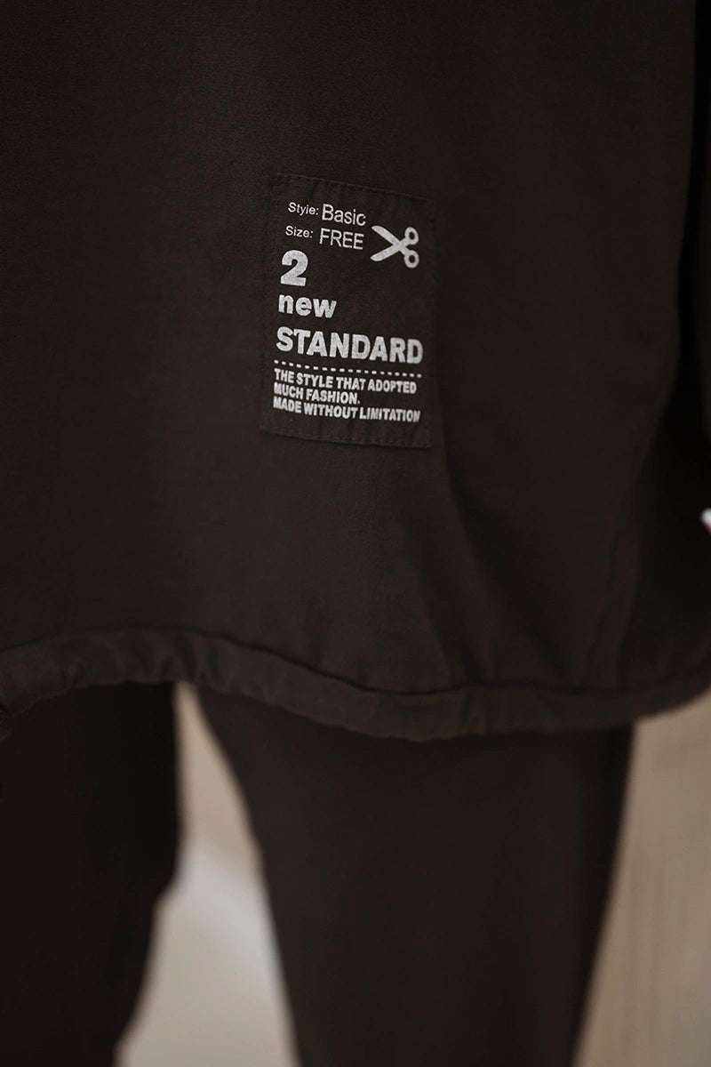 Oversize памучен комплект от суитчер с панталон ART10853