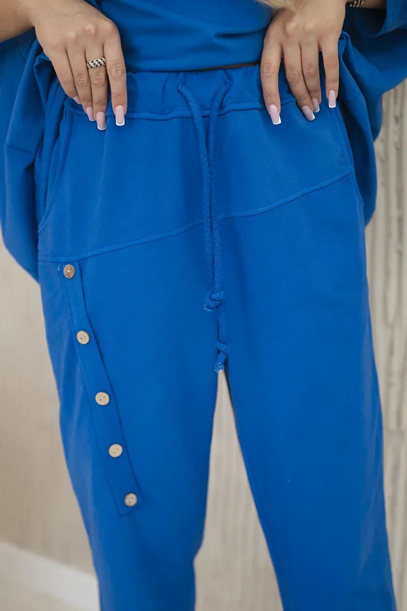 Oversize памучен комплект от суитчер с панталон ART10853