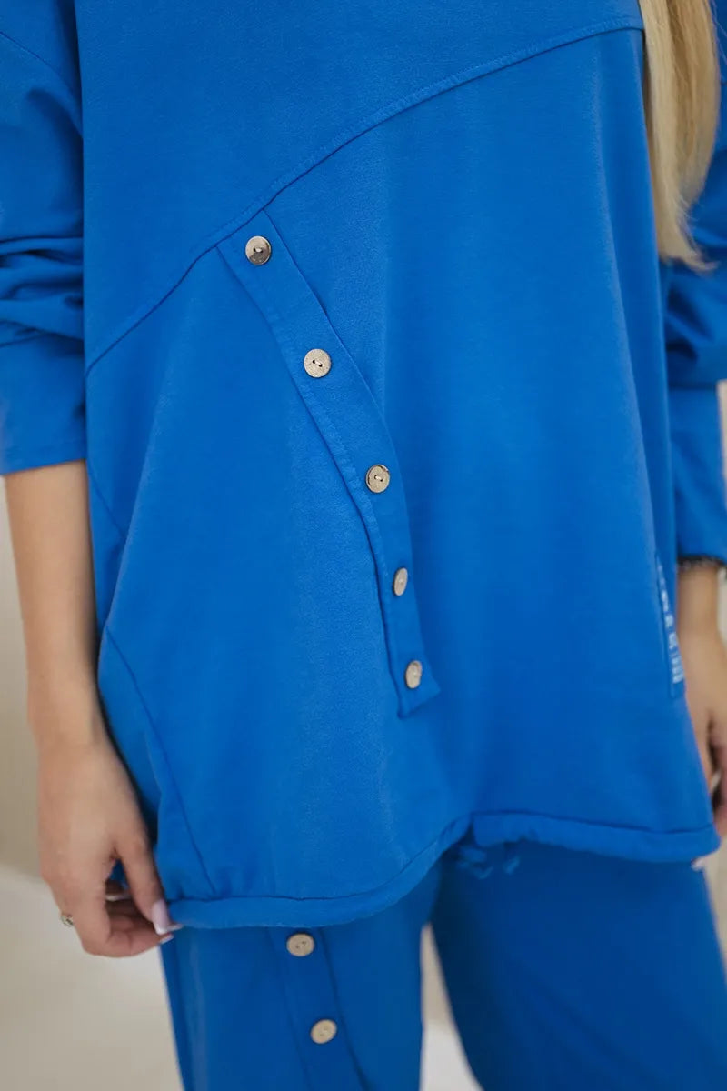 Oversize памучен комплект от суитчер с панталон ART10853