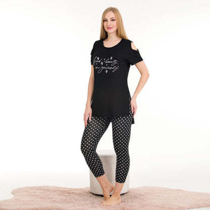 Дамска пижама от туника с клин LY-12056