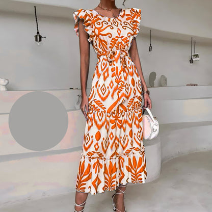 Памучна дълга лятна рокля 12334