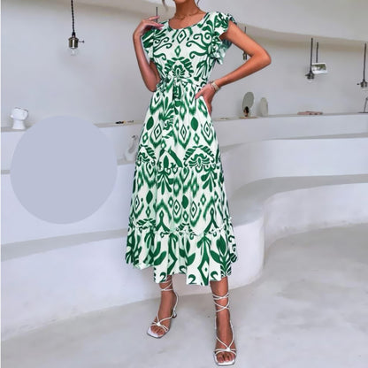 Памучна дълга лятна рокля 12334