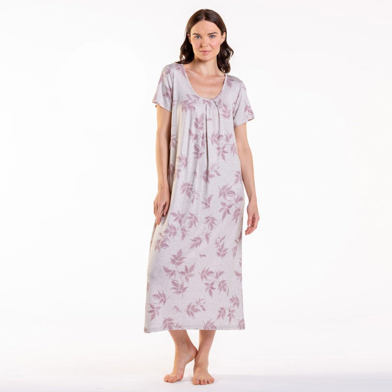 Дълга макси нощница от вискоза CE-12418