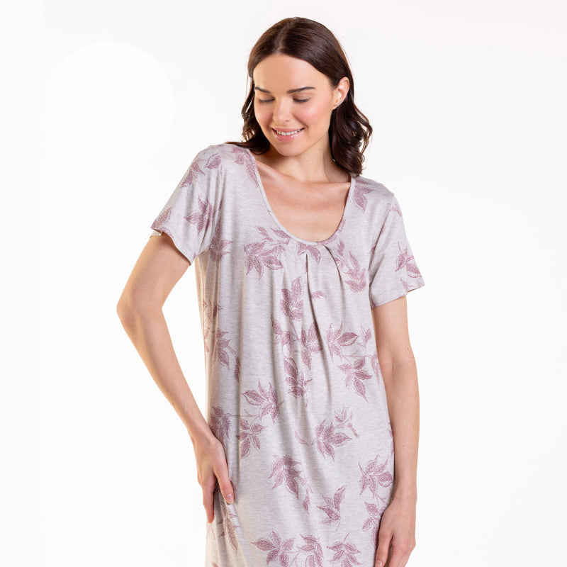 Дълга макси нощница от вискоза CE-12418