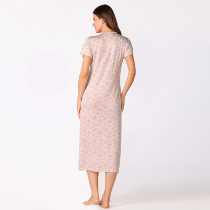 Дълга макси нощница от вискоза CE-12435