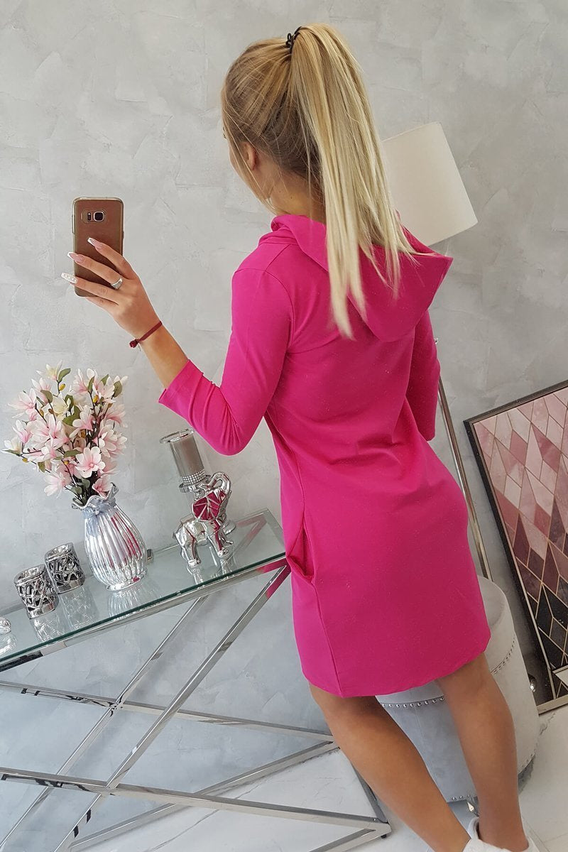 Рокля с качулка и джобове