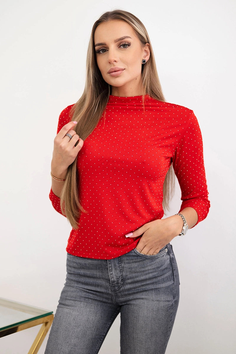 Блуза с декоративни кристали ART15368