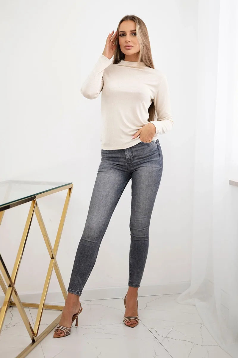 Блуза с декоративни кристали ART15368