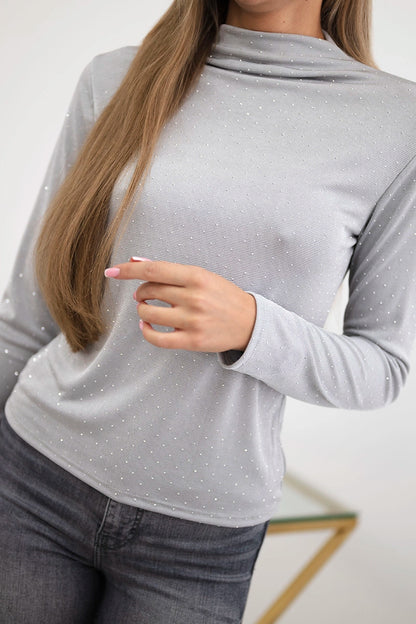 Блуза с декоративни кристали ART15368