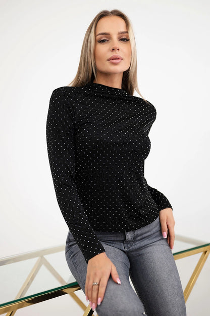 Блуза с декоративни кристали ART15368