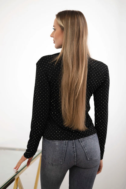 Блуза с декоративни кристали ART15368