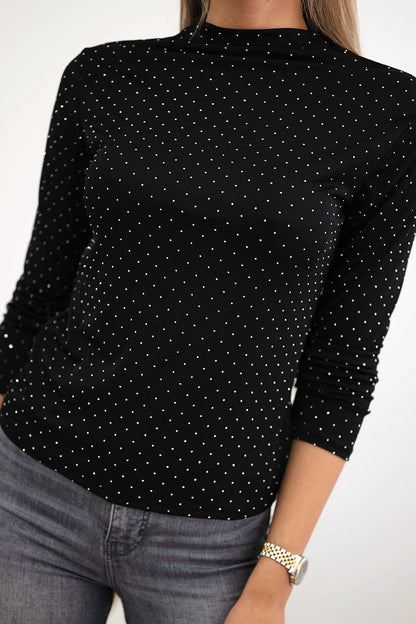 Блуза с декоративни кристали ART15368