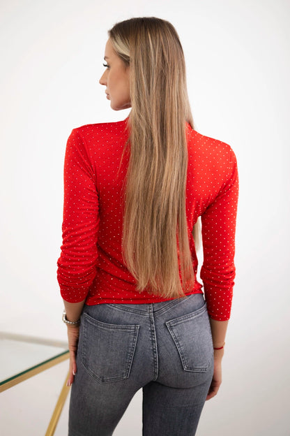 Блуза с декоративни кристали ART15368