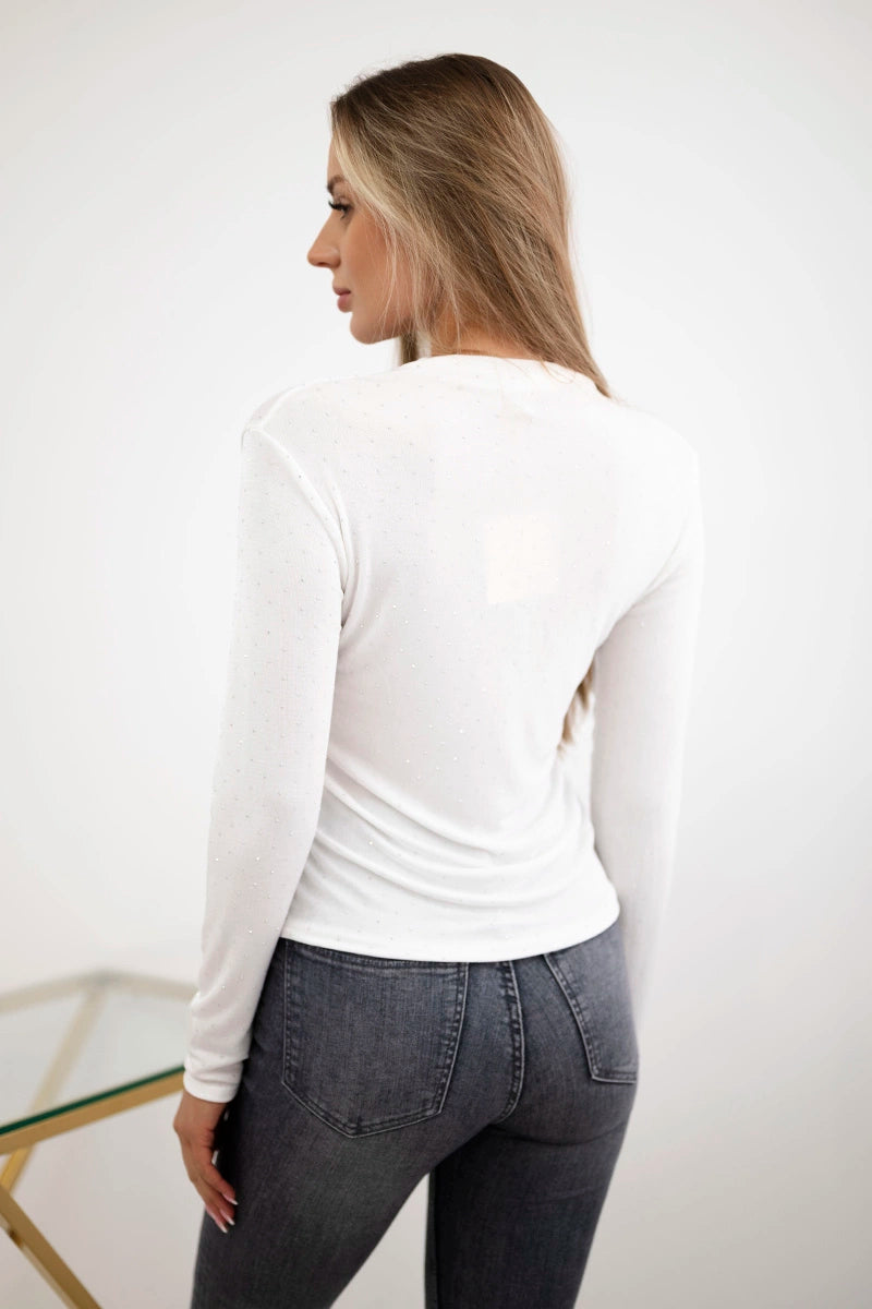 Блуза с декоративни кристали ART15368