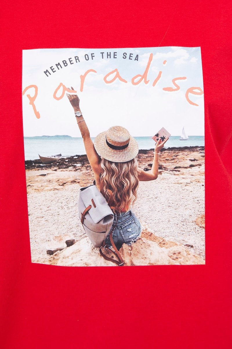 Блуза с принт Paradise