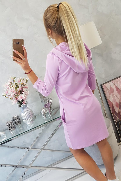 Рокля с качулка и джобове