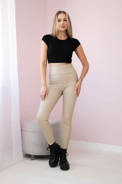 Подплатен панталон от еко кожа TR1835