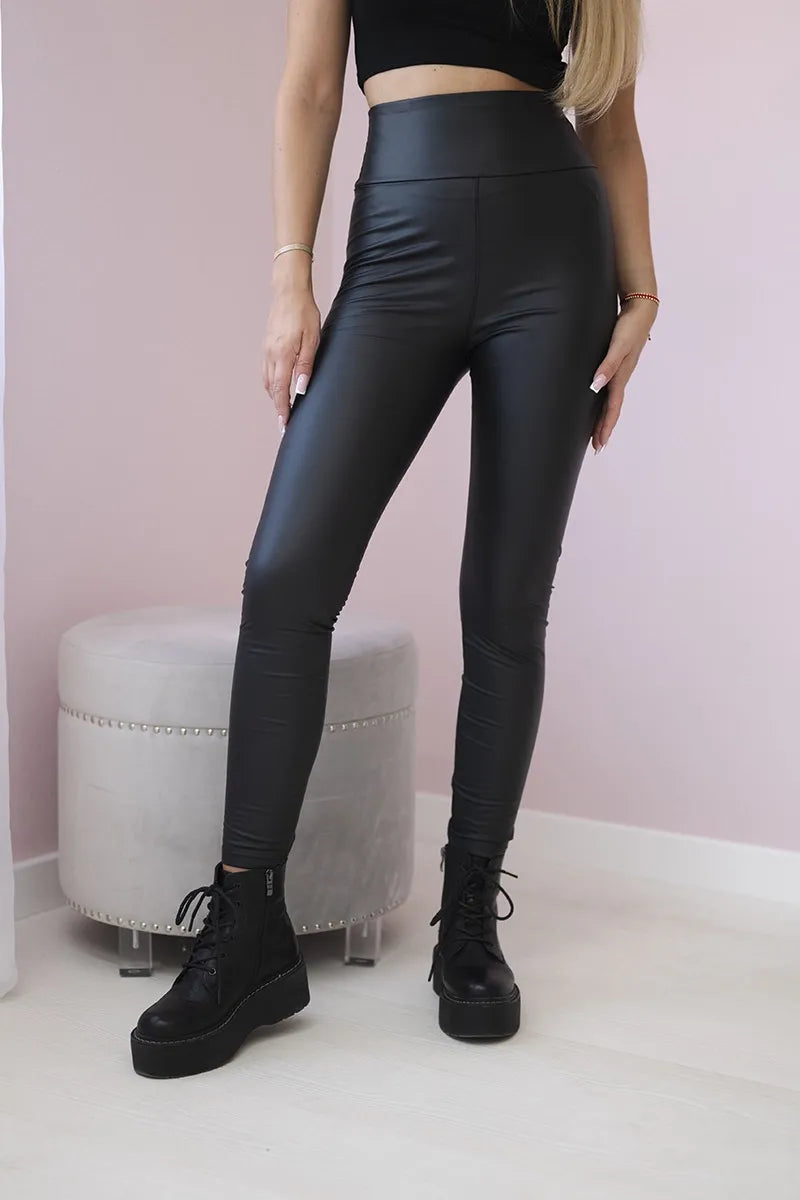 Подплатен панталон от еко кожа TR1835