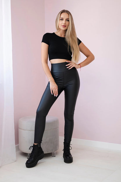 Подплатен панталон от еко кожа TR1835