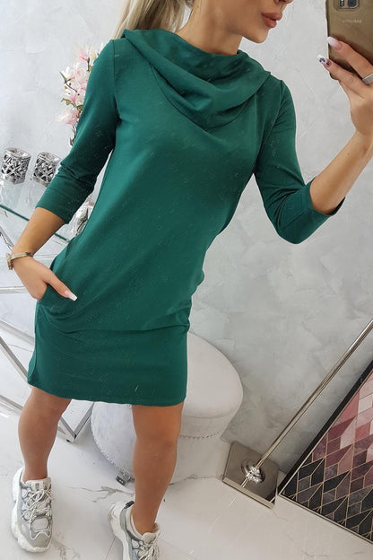 Рокля с качулка и джобове