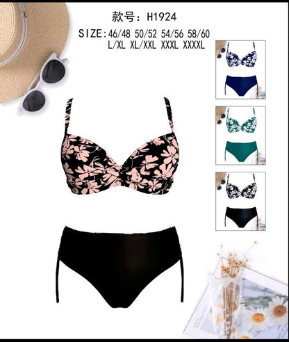 Дамски бански от две части с оформени чаши 1924