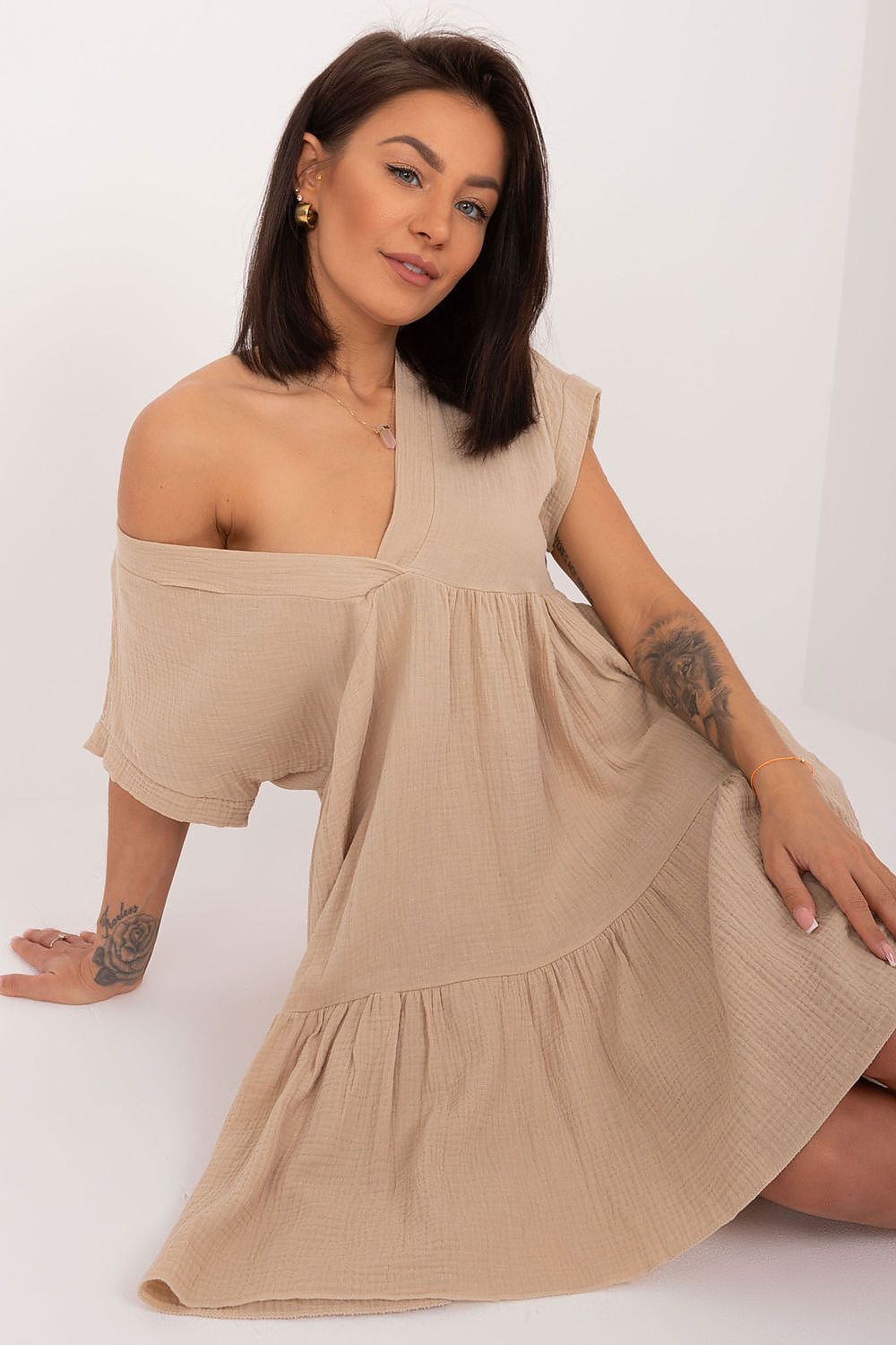 Ежедневна памучна рокля Italy Moda 194846