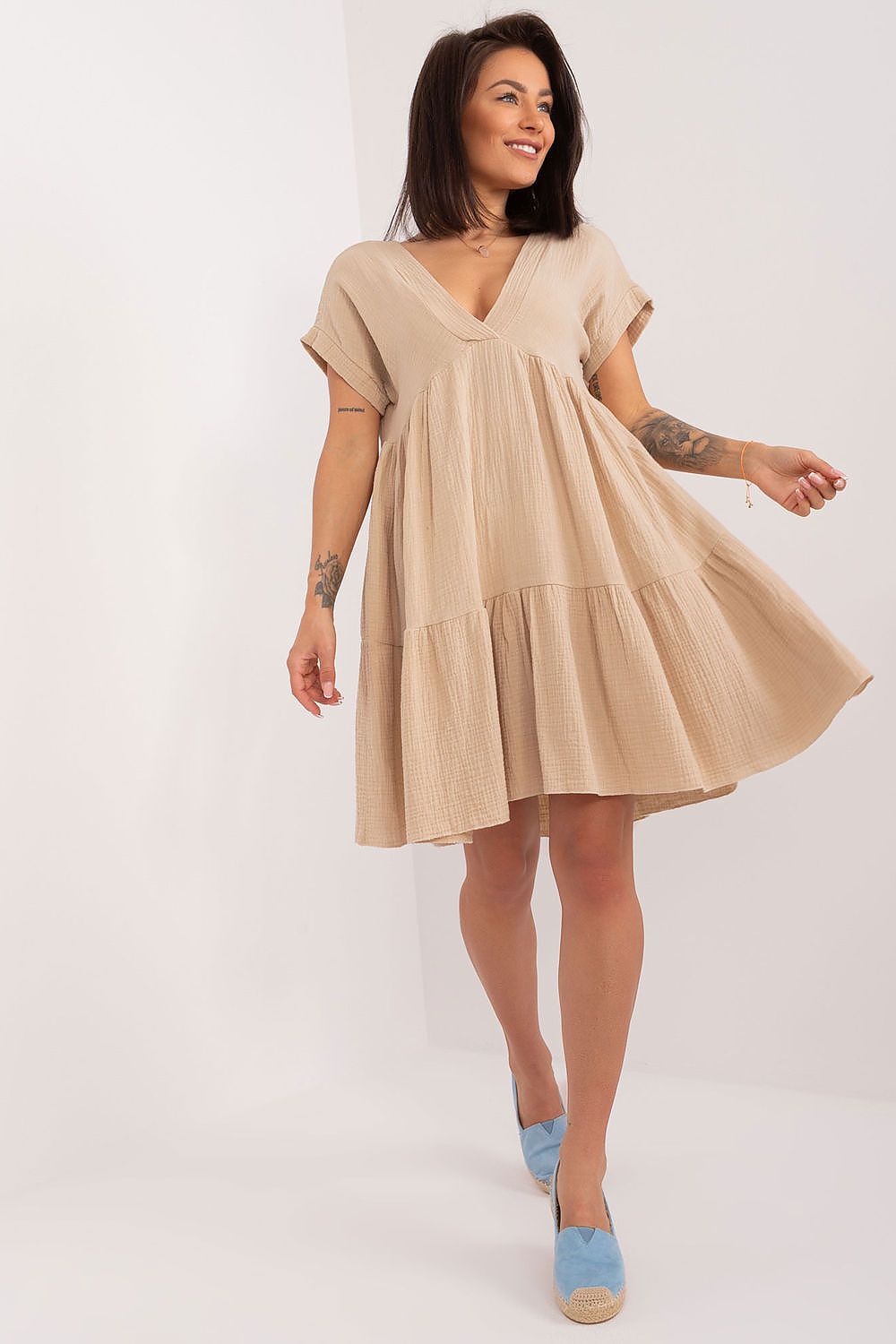 Ежедневна памучна рокля Italy Moda 194846