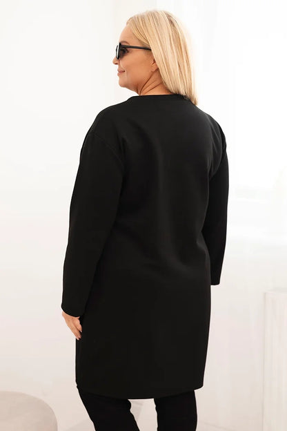 Дамска рокля Plus Size butter с джоб и 3/4 ръкав 1965 г.